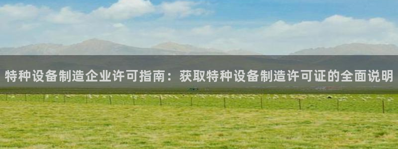 彩神v8是真的挣钱吗安全吗：特种设备制造企业许可指南：获取特