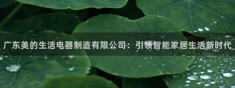 彩神客服电话：广东美的生活电器制造有限公司：引领智能家居生活