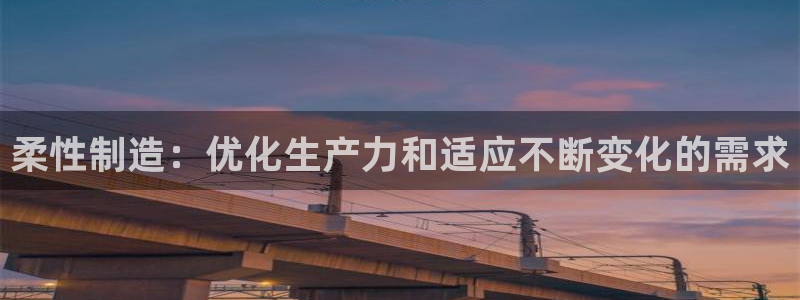 所有彩神购买首页中心：柔性制造：优化生产力和适应不断变化的需求