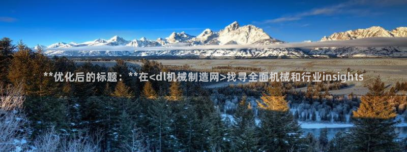 下载彩神乐发V：**优化后的标题：**在<dl机械制造网>找寻全面机械和行业insights
