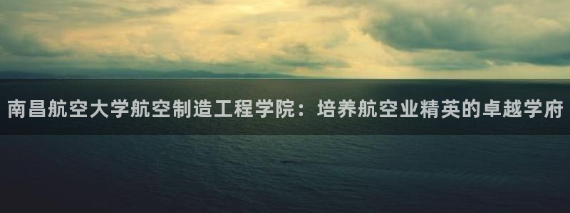 彩神是怎样一个平台赚钱的：南昌航空大学航空制造工程学院：培养航空业精英的卓越学府