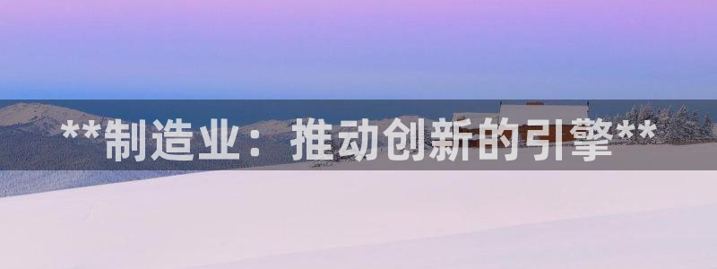 彩神ll能赚钱吗：**制造业：推动创新的引擎**