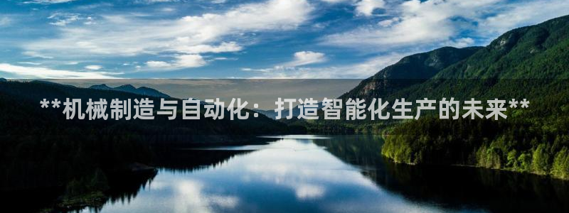 彩神x平台靠什么盈利：**机械制造与自动化：打造智能化生产的未来**