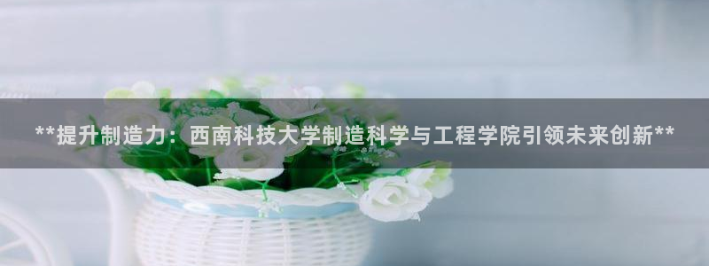 彩神Vll购彩大厅：**提升制造力：西南科技大学制造科学与工程学院引领未来创新**