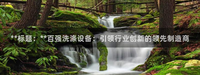 彩神是正规平台吗知乎：**标题：**百强洗涤设备：引领行业创新的领先制造商