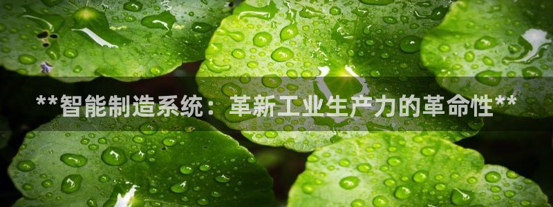 彩神8彩平台：**智能制造系统：革新工业生产力的革命性**