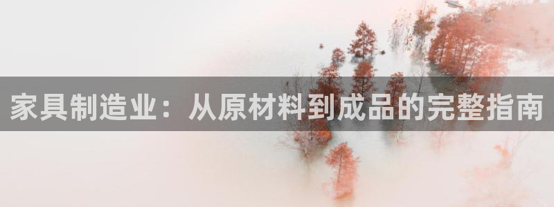 彩神争霸老平台：家具制造业：从原材料到成品的完整指南