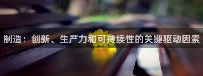 彩神v|：制造：创新、生产力和可持续性的关键驱动因素