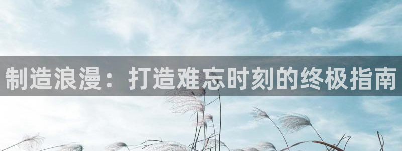 彩神v8购彩大厅登：制造浪漫：打造难忘时刻的终极指南