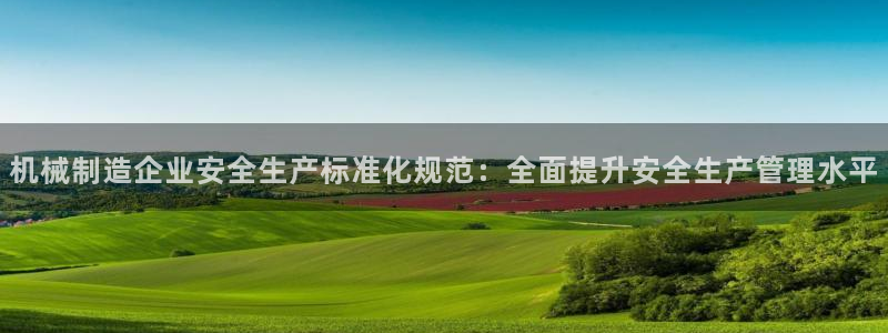 彩神购彩-购彩大厅入口娱乐首选：机械制造企业安全生产标准化规