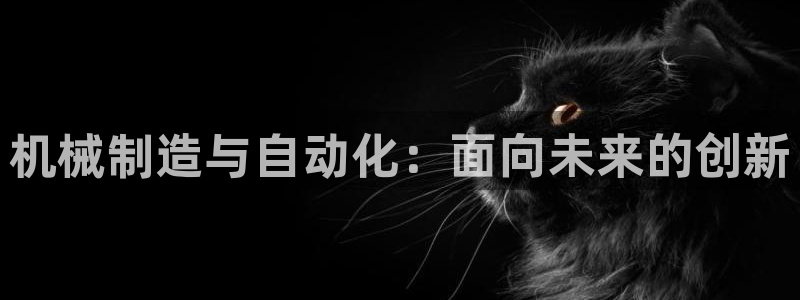 彩神vii购彩l心：机械制造与自动化：面向未来的创新